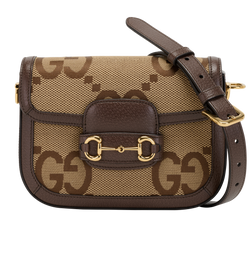 Mini Horsebit 1955 Jumbo GG, Canvas, Brown, 562600, S/DB, 3*